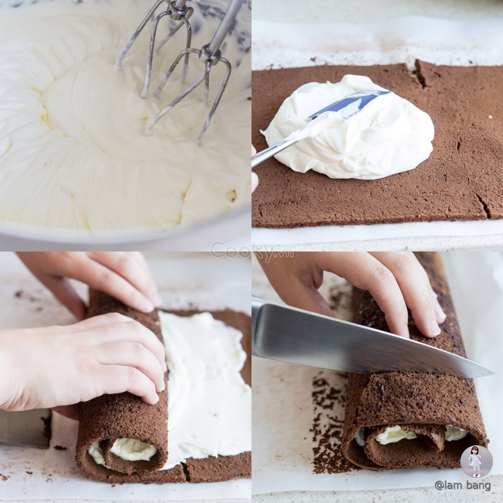 Cách làm bánh bông lan cuộn