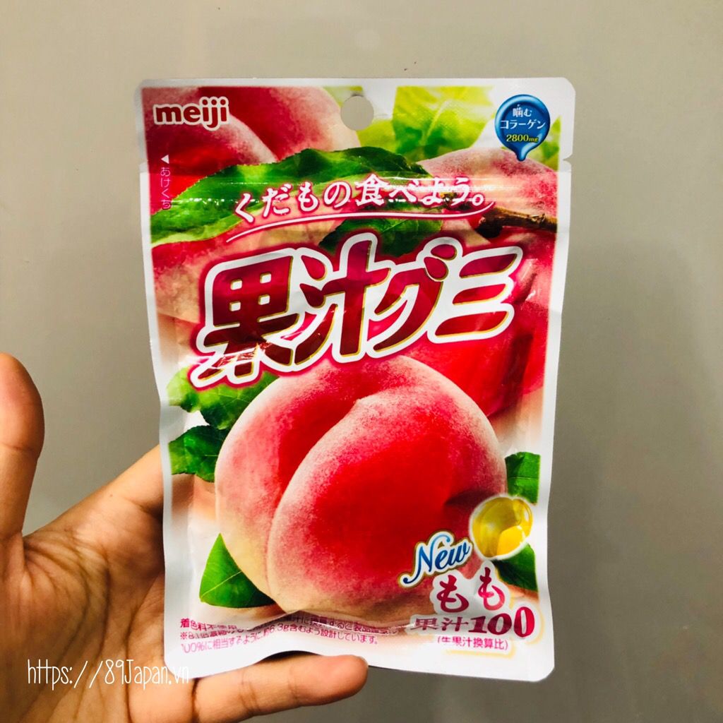 Kẹo dẻo collagen Meiji - Vị đào